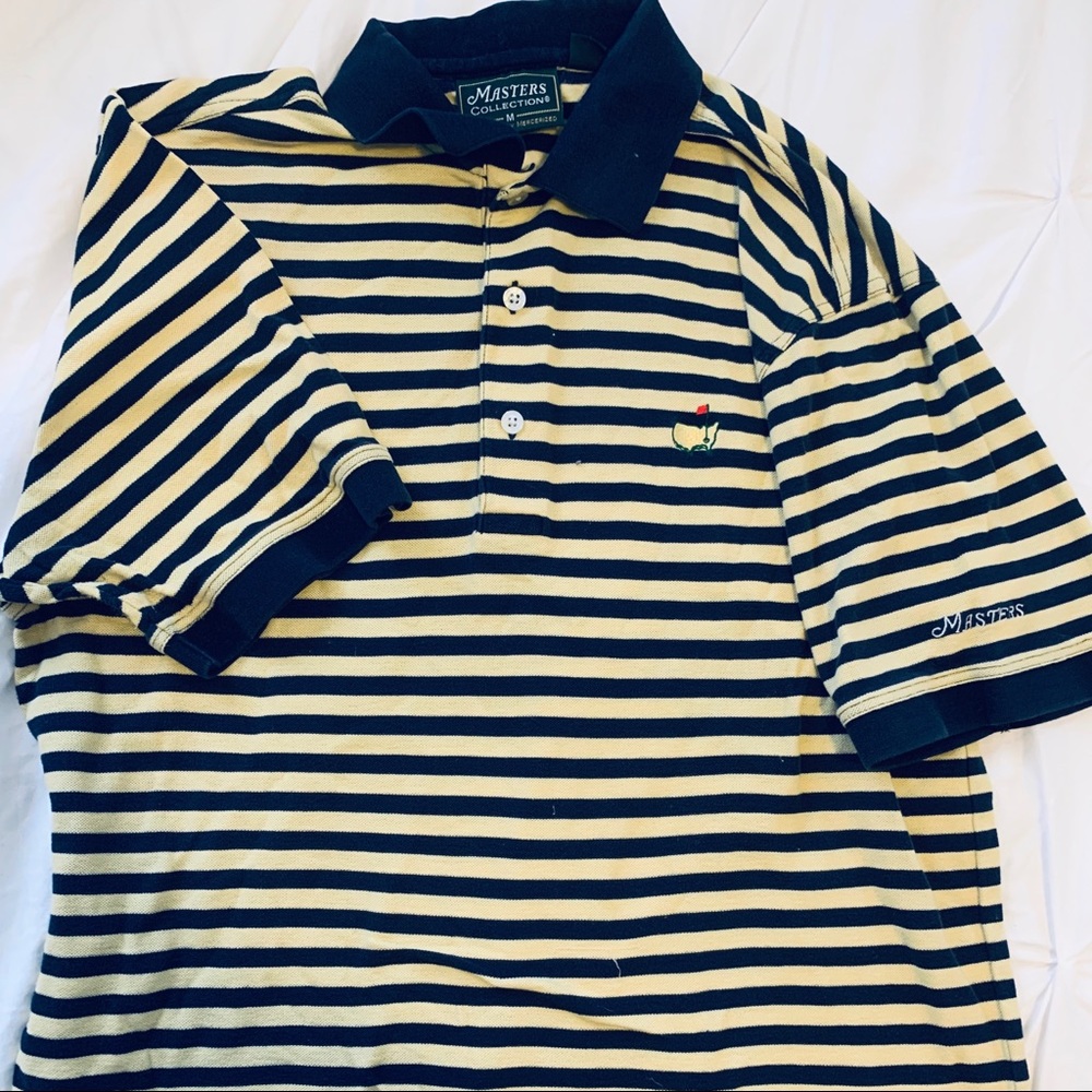 Men’s Masters Striped Polo Size Medium